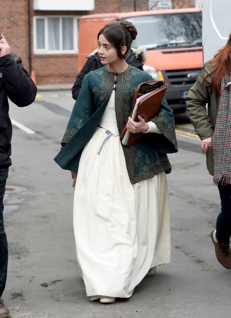 Jenna Coleman on the Set of Victoria in East Yorkshire 02/24/2017-3
