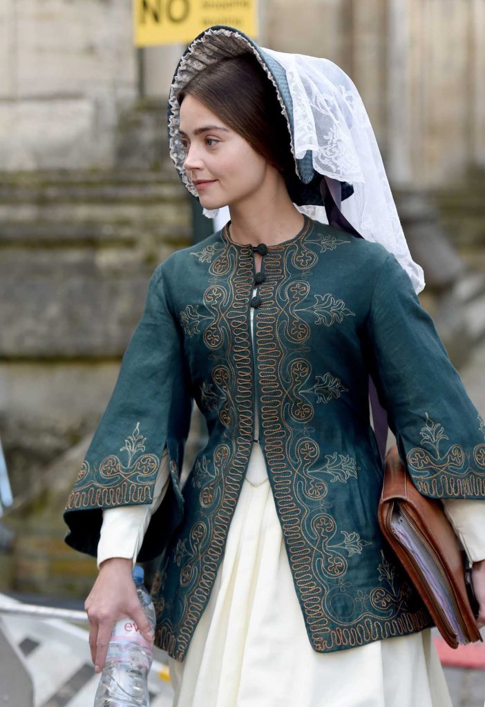 Jenna Coleman on the Set of Victoria in East Yorkshire 02/24/2017-5