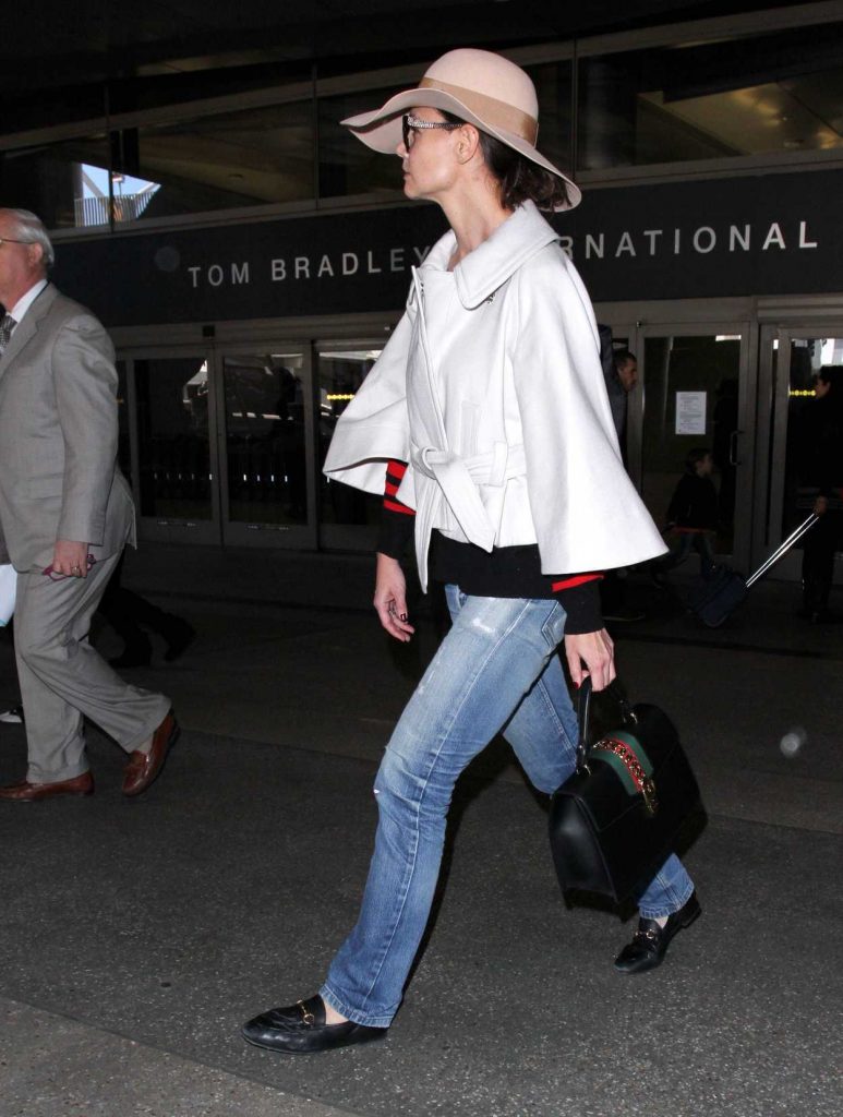 Katie Holmes Wearing a Massive Hat at LAX Airport in LA 02/24/2017-2