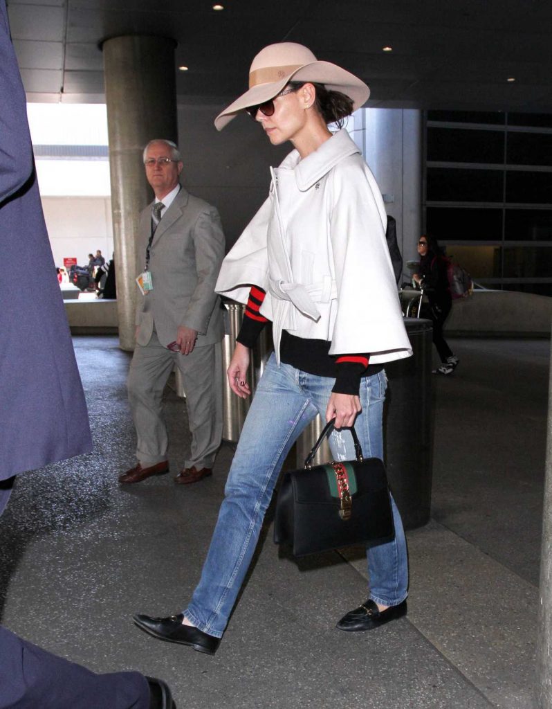 Katie Holmes Wearing a Massive Hat at LAX Airport in LA 02/24/2017-5