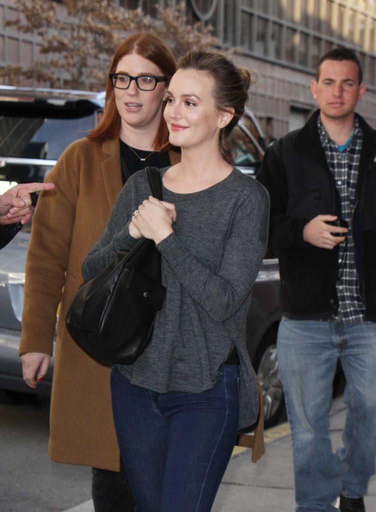 Leighton Meester Arrives on Harry TV Show in New York 02/22/2017-4