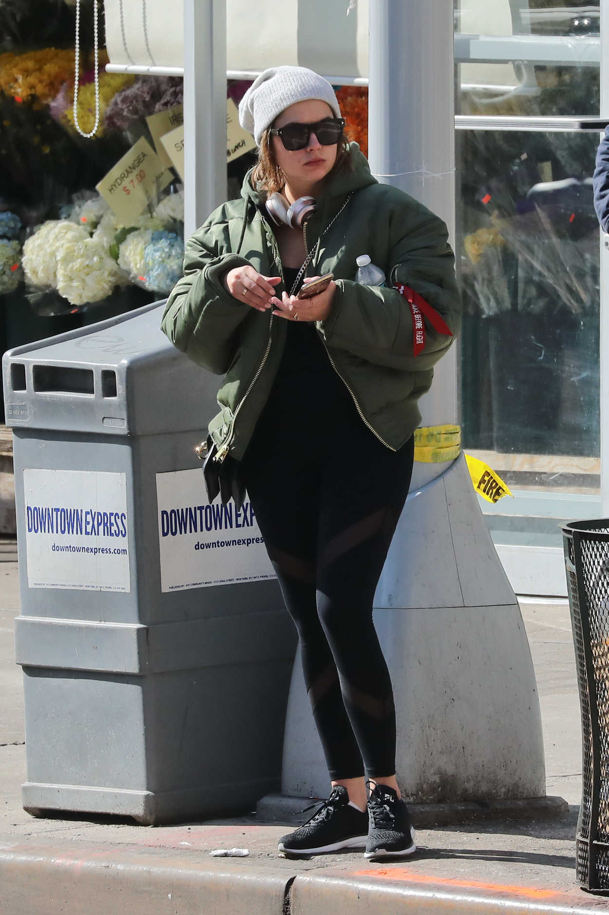 Ashley Benson Wearing a Black Tights in New York 02/28/2017 – celebsla.com