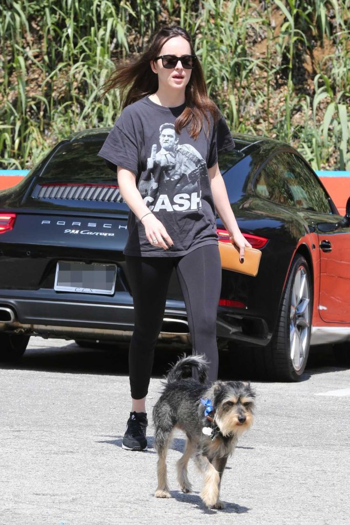 Dakota Johnson Walks With Her Dog in Los Angeles 03/26/2017-2