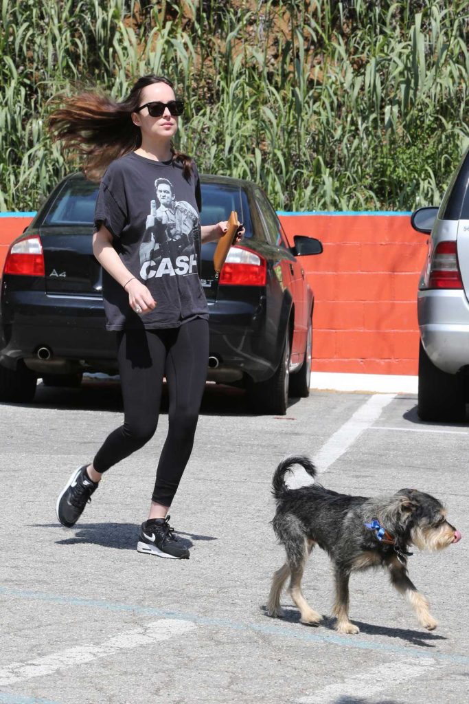 Dakota Johnson Walks With Her Dog in Los Angeles 03/26/2017-4