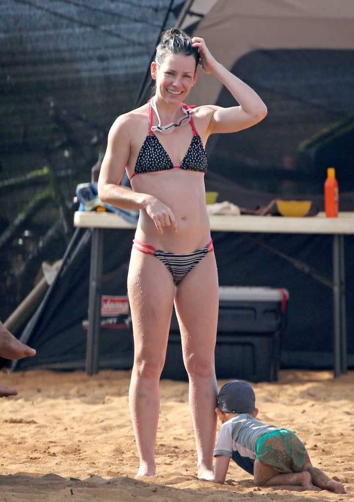 Evangeline Lilly in Bikini at the Beach in Hawaii 02/28/2017-3