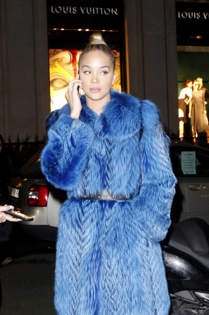 Rita Ora Leaves the Louis Vuitton Headquarter in Paris 03/02/2017-2