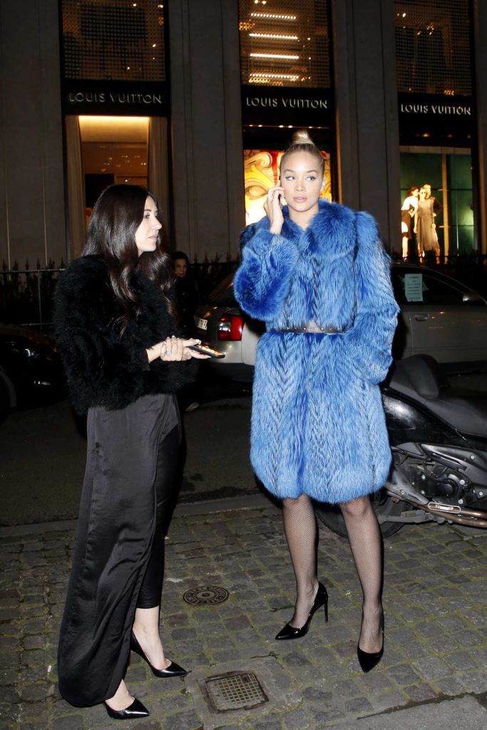 Rita Ora Leaves the Louis Vuitton Headquarter in Paris 03/02/2017-4