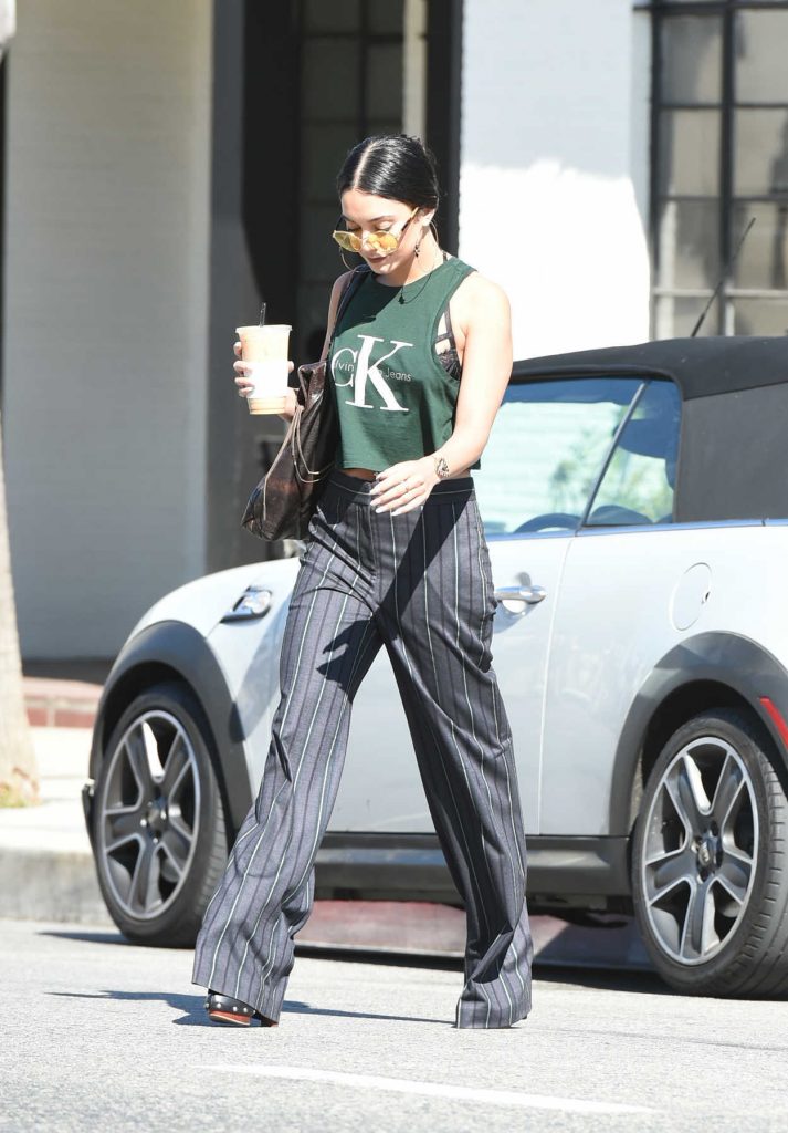 Vanessa Hudgens Wears a Flared Trousers Out in Los Angeles 03/14/2017-1