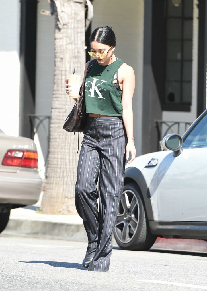 Vanessa Hudgens Wears a Flared Trousers Out in Los Angeles 03/14/2017-2