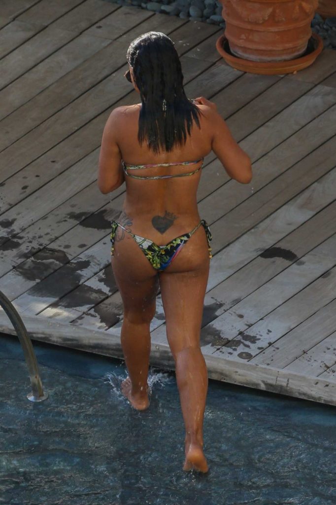 Christina Milian Wears a Bikini at a Pool in Hawaii 03/31/2017-4
