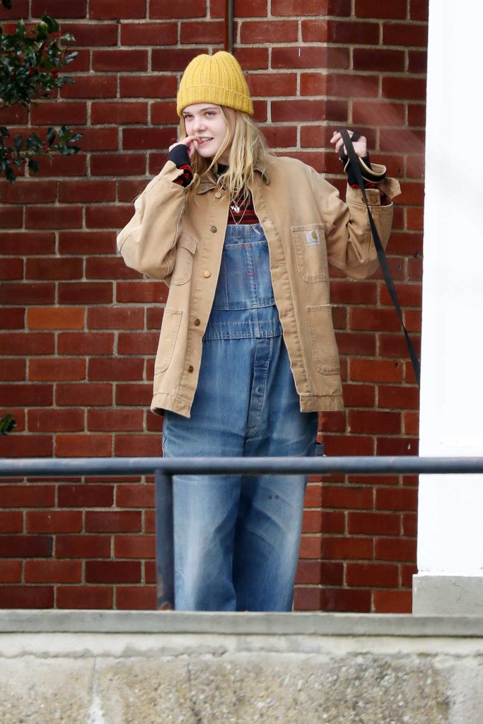 Elle Fanning on the Set of I Think We're Alone Now in Westchester County 04/03/2017-2