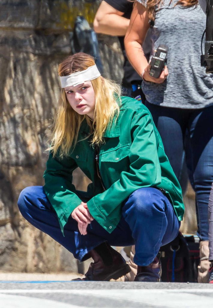 Elle Fanning on the Set of I Think We're Alone Now in Westchester County 04/24/2017-5
