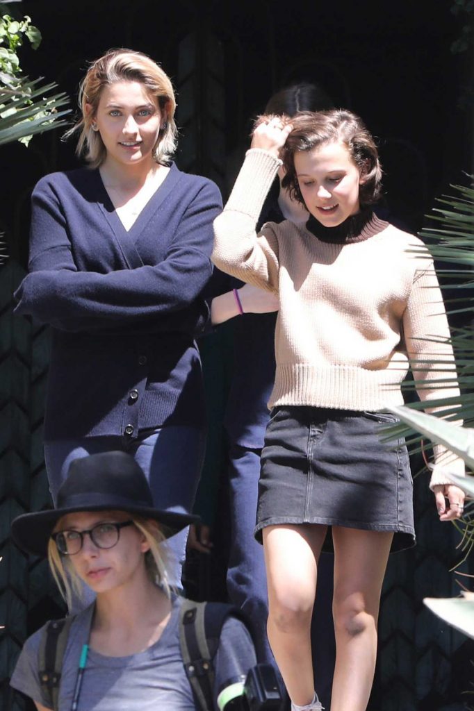 Millie Bobby Brown Films at the Black Dahlia House in Los Angeles 04/20/2017-5