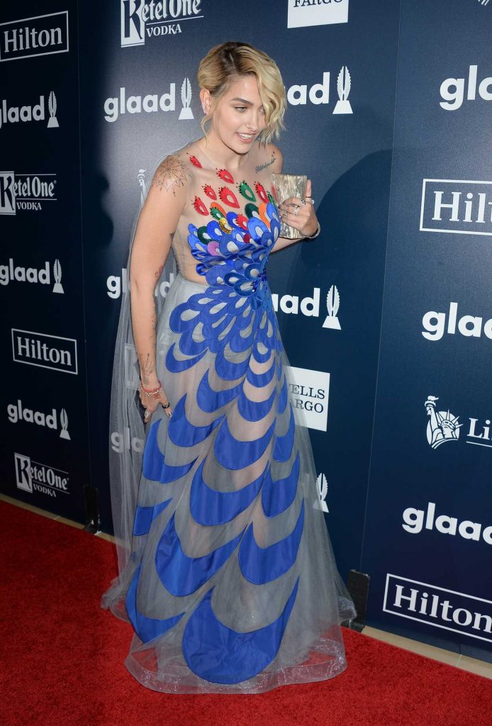 Paris Jackson at the 28th Annual GLAAD Media Awards in Los Angeles 04/01/2017-4