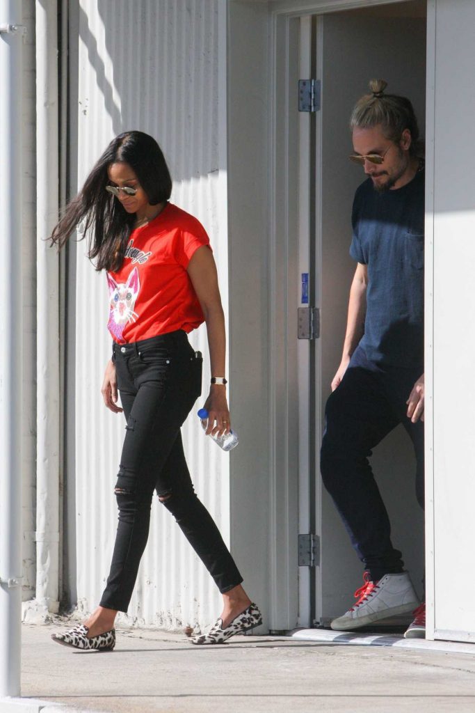Zoe Saldana Was Seen Out in West Hollywood 04/14/2017-1