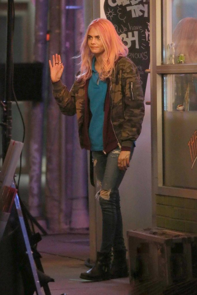 Cara Delevingne on the Set of Life in a Year in Toronto 05/10/2017-5