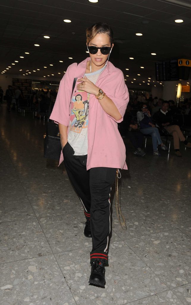 Rita Ora Arrives at Heathrow Airport in London 07/21/2017-5