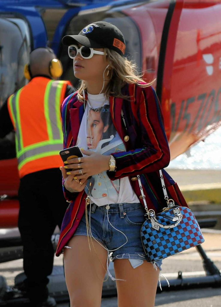 Rita Ora Arrives at the Heliport in New York City 07/16/2017-4