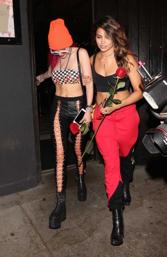 Bella Thorne Exits Avenue Nightclub in Hollywood 08/09/2017-2