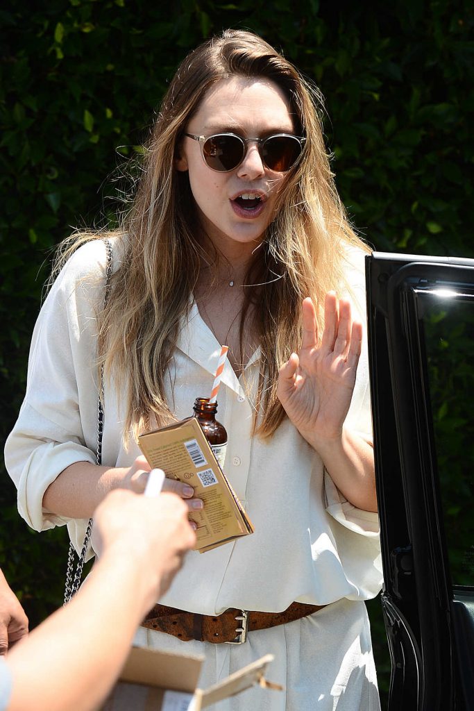 Elizabeth Olsen Arrives to a Private Party in Brentwood 08/13/2017-4