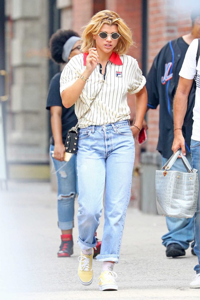 Sofia Richie Has a Sports Retro Look in New York 08/10/2017-1