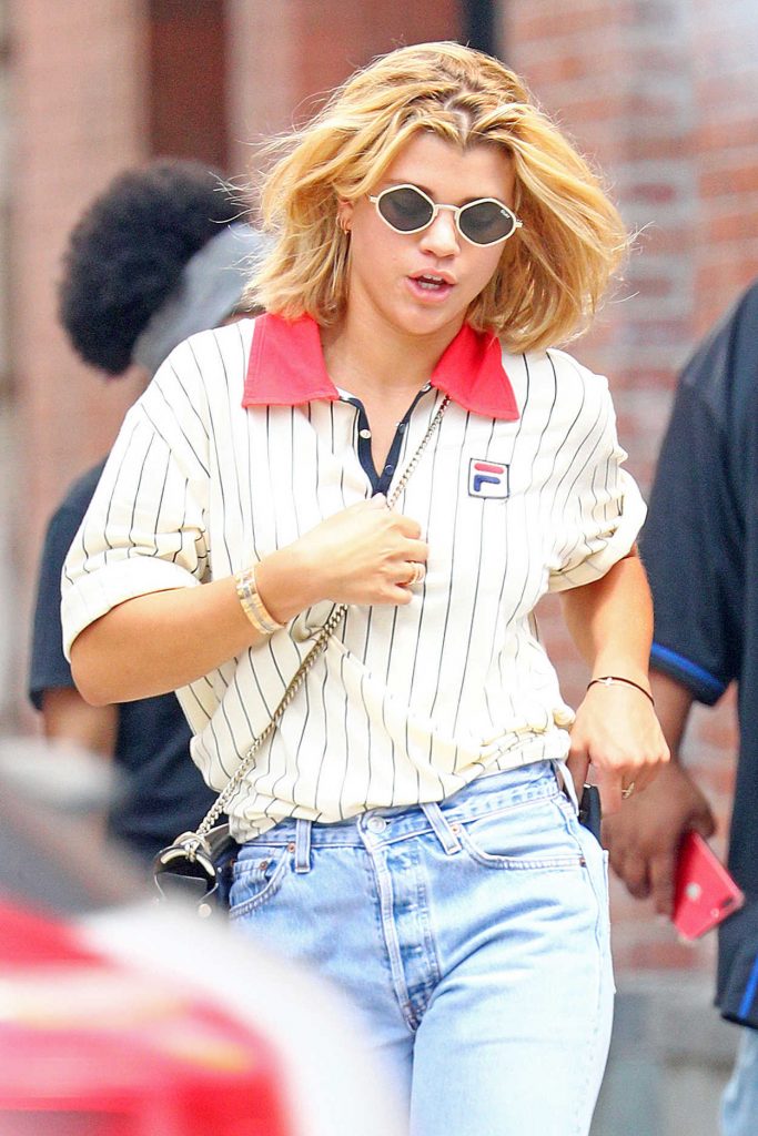 Sofia Richie Has a Sports Retro Look in New York 08/10/2017-5
