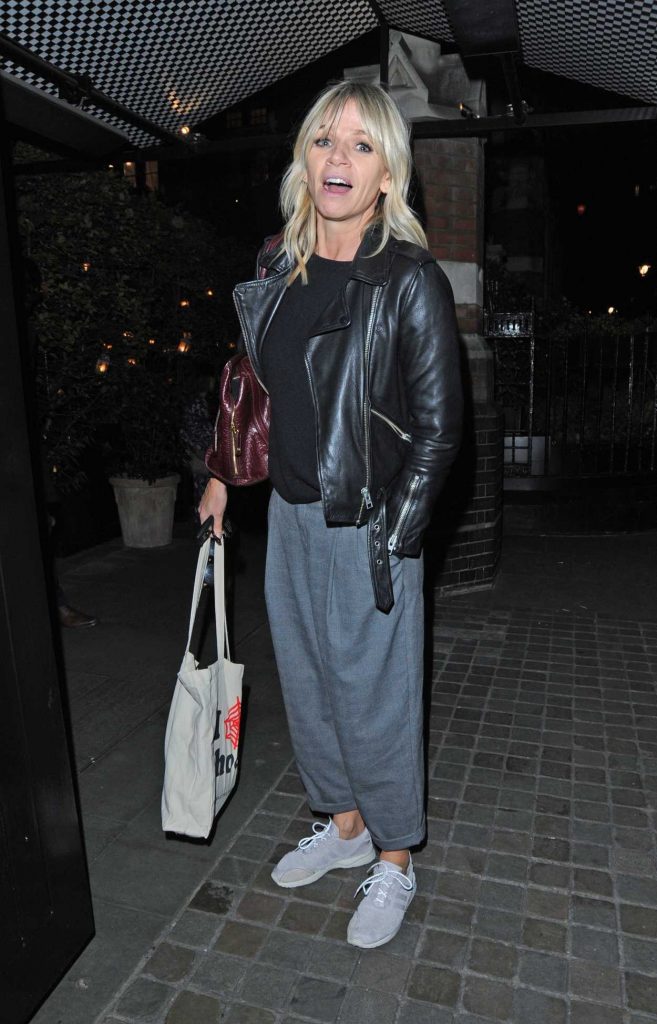 Zoe Ball Arrives at the Chiltern Firehouse in London 10/29/2017-1