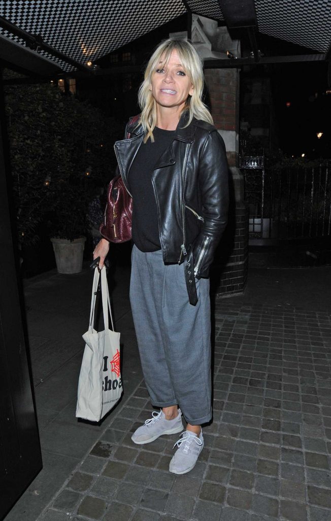 Zoe Ball Arrives at the Chiltern Firehouse in London 10/29/2017-2