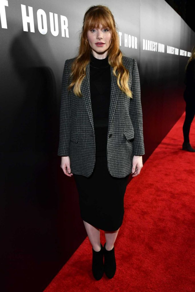 Bryce Dallas Howard at the Darkest Hour Premiere at Samuel Goldwyn Theater in Beverly Hills 11/08/2017-1