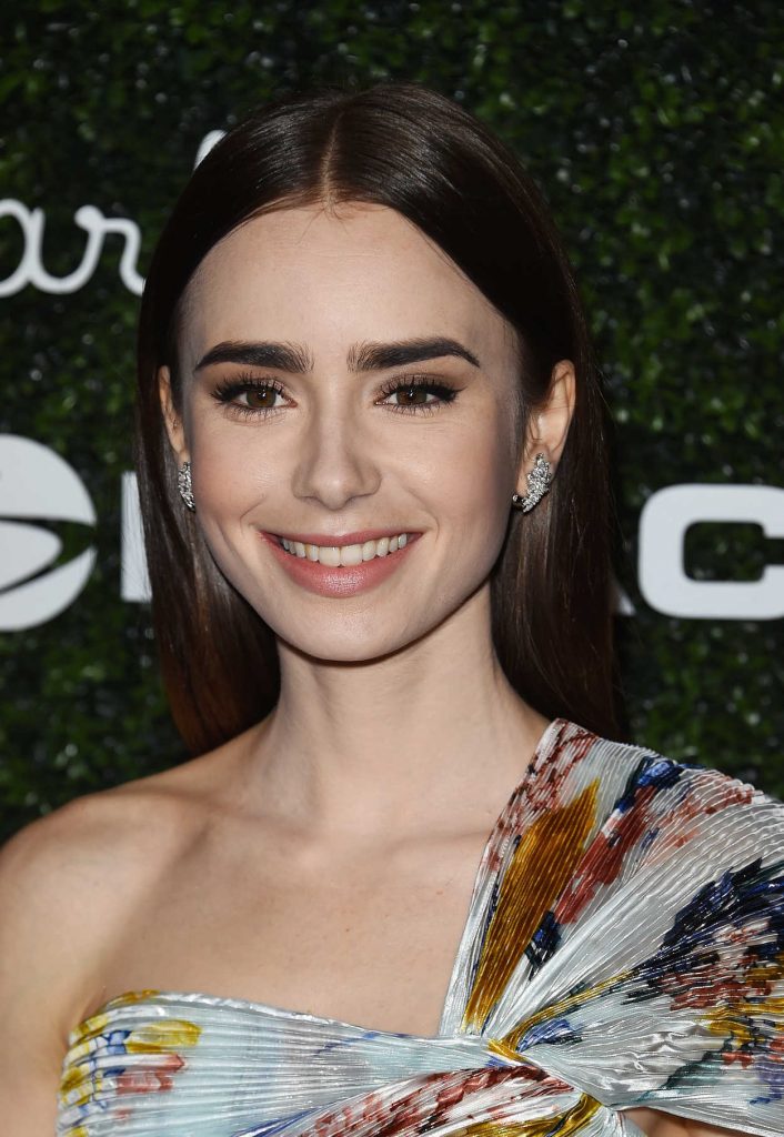 Lily Collins at the GO Campaign Gala in Los Angeles 11/18/2017-5