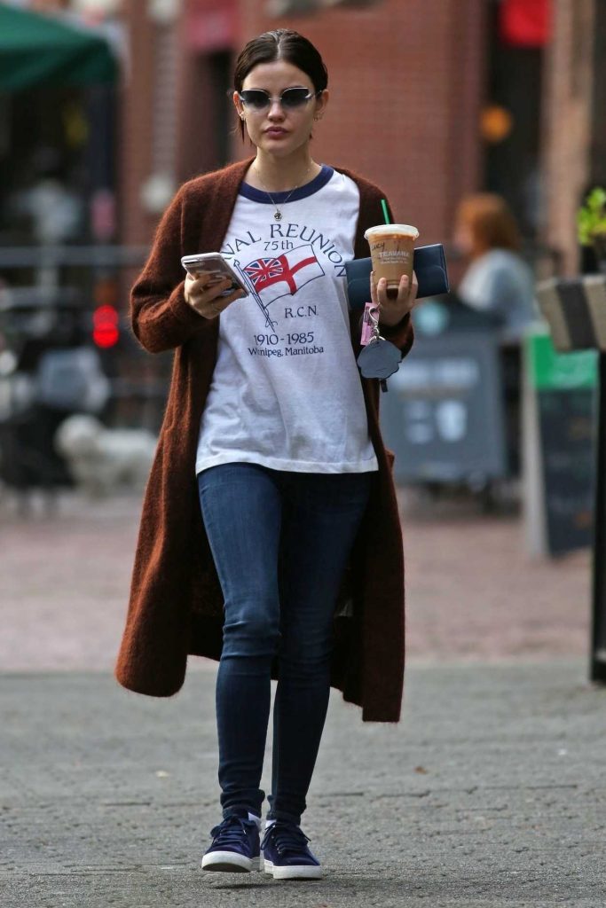 Lucy Hale Grabs an Early Iced Coffee Out in Vancouver 11/17/2017-3