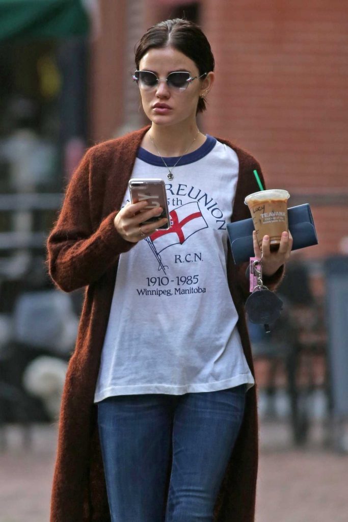 Lucy Hale Grabs an Early Iced Coffee Out in Vancouver 11/17/2017-5