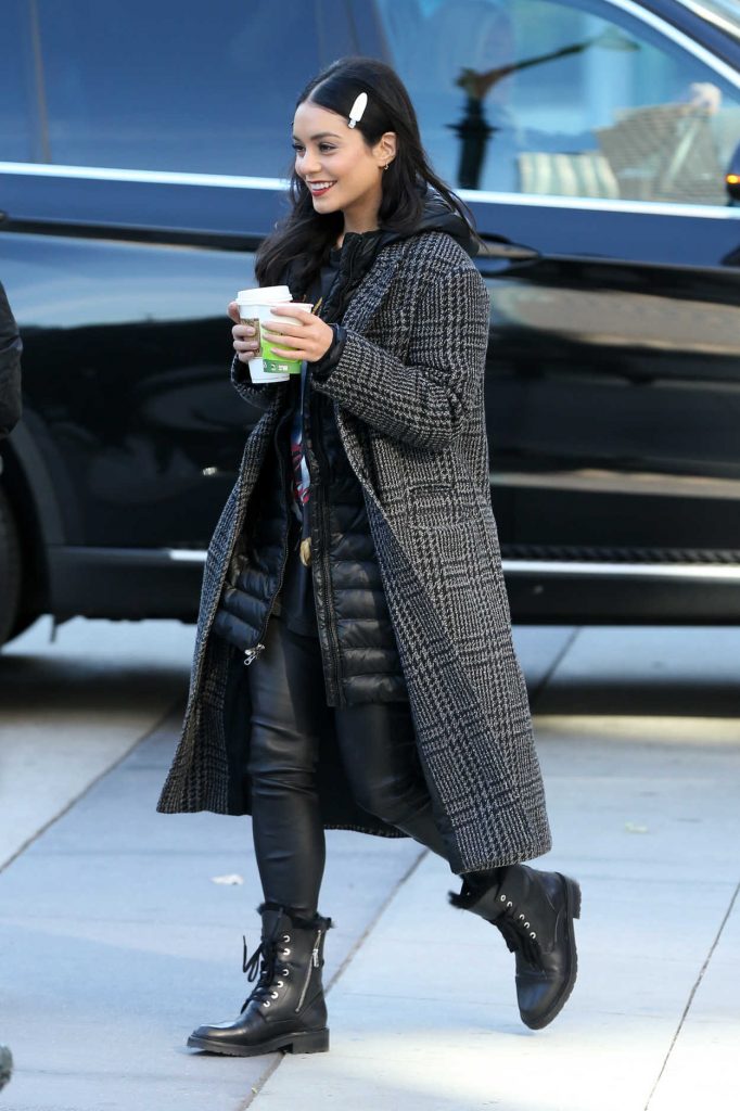 Vanessa Hudgens on the Set of Second Act in New York City 11/28/2017-2