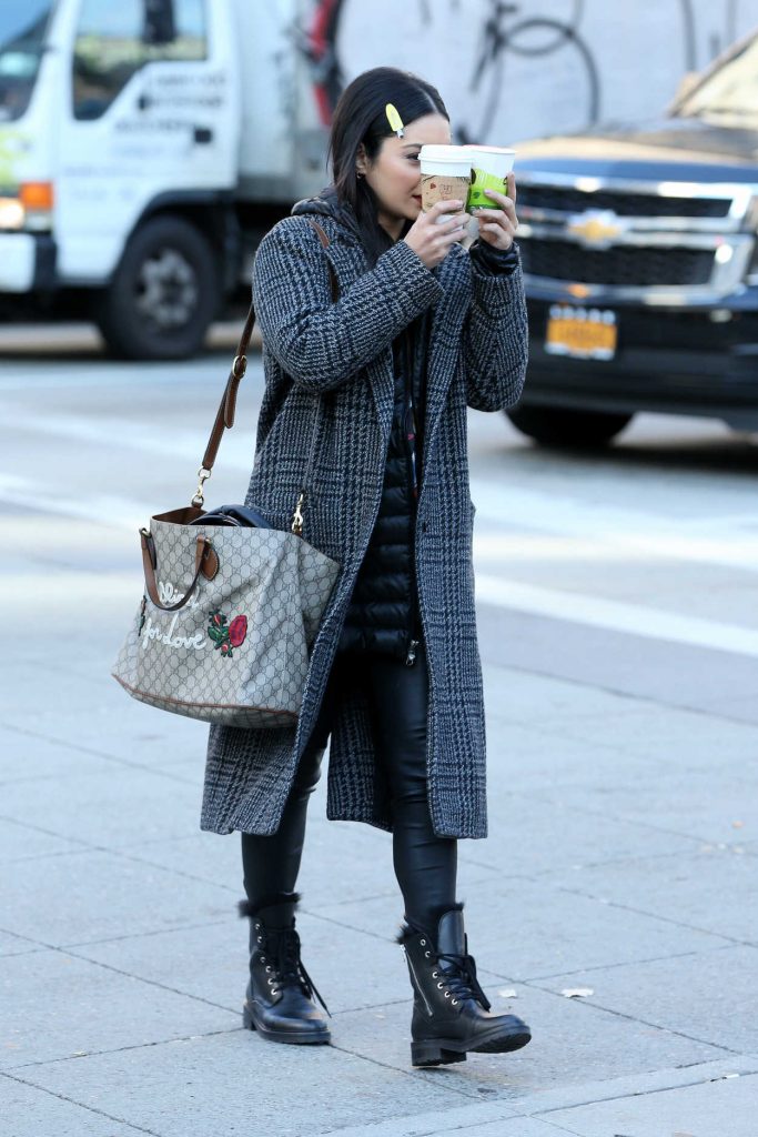 Vanessa Hudgens on the Set of Second Act in New York City 11/28/2017-4