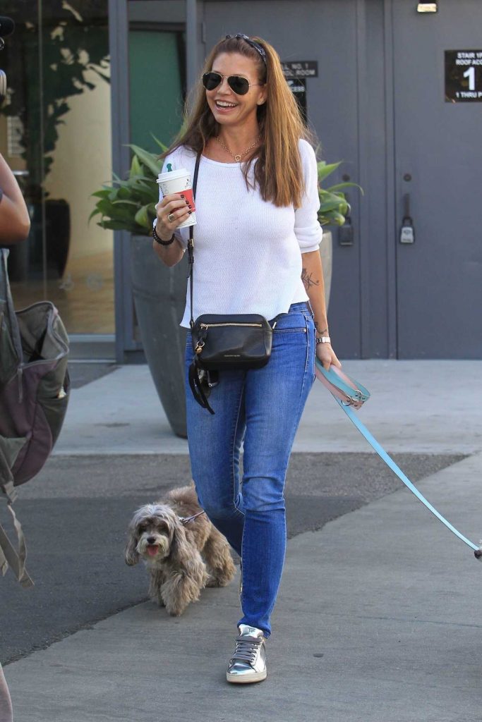 Charisma Carpenter Grabs Coffee with Her Dogs in Beverly Hills 12/18/2017-1