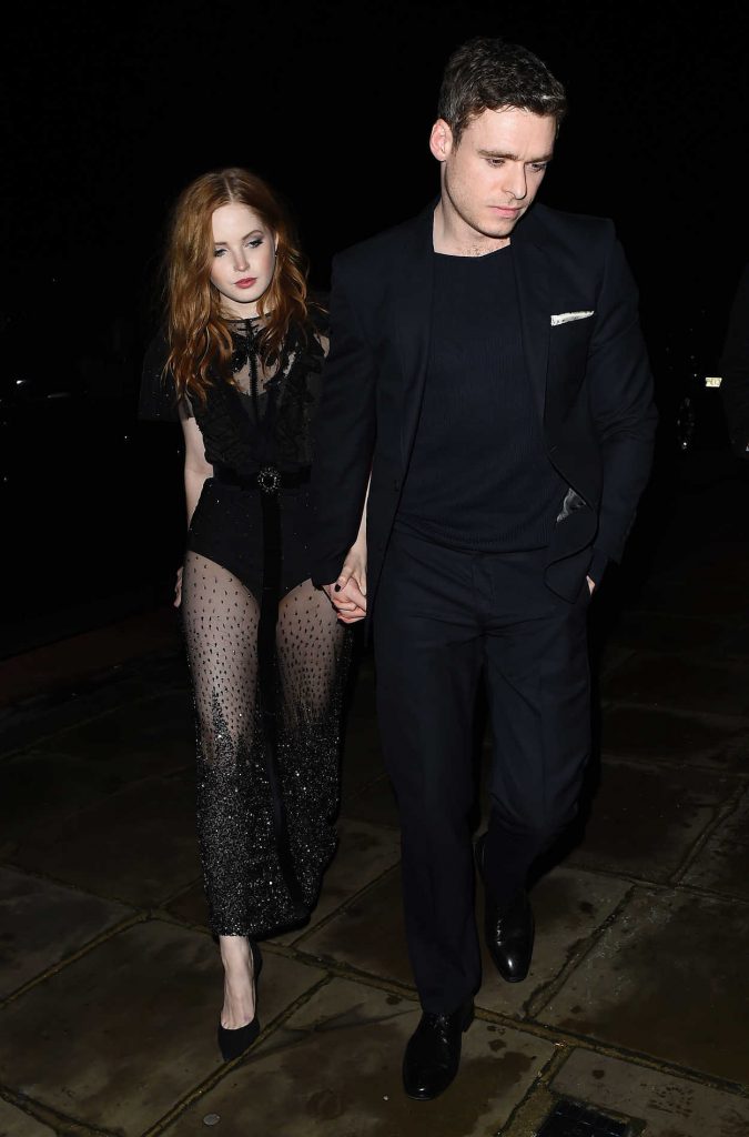 Ellie Bamber Leaves the Evgeny Lebedev Hosts a Lavish Christmas Party in London 12/15/2017-1