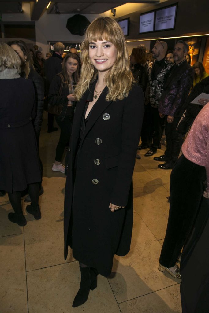 Lily James Attends the Evening Gala Performance of Matthew Bourne's Cinderella in London 12/17/2017-1