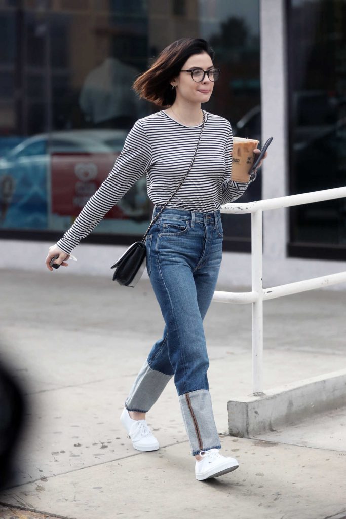 Lucy Hale Grabs an Iced Coffee from Alfred Coffee in West Hollywood 12/20/2017-3