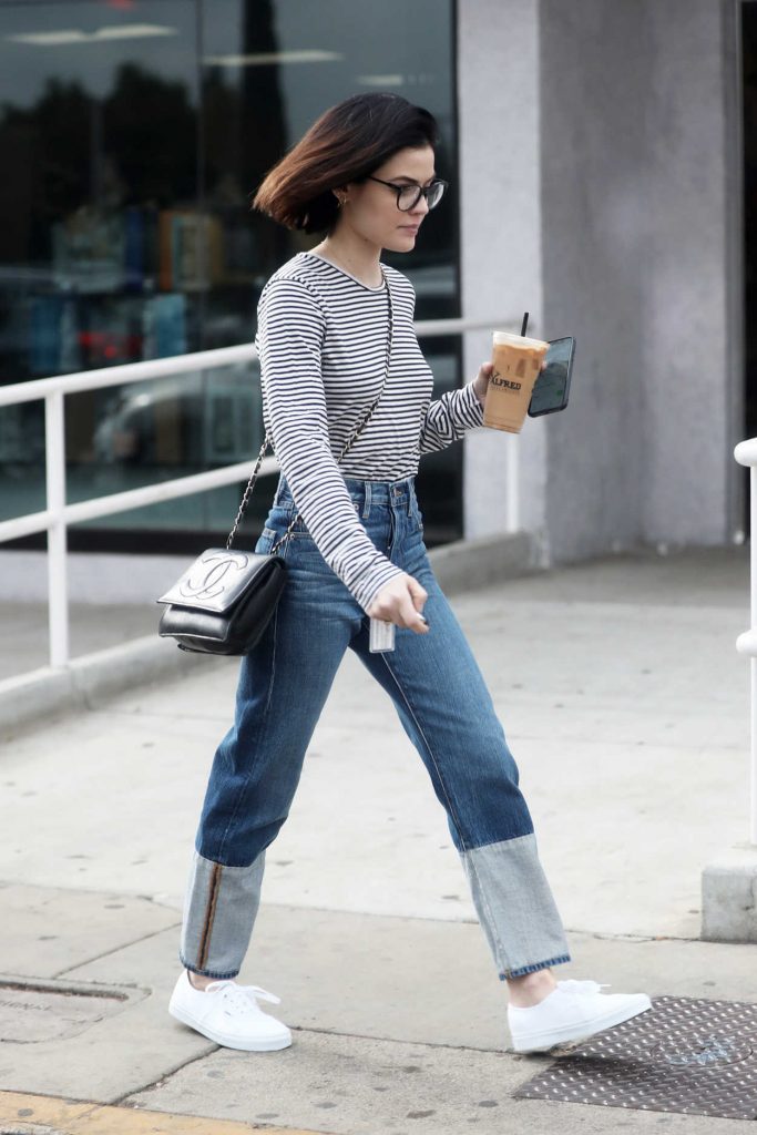 Lucy Hale Grabs an Iced Coffee from Alfred Coffee in West Hollywood 12/20/2017-4
