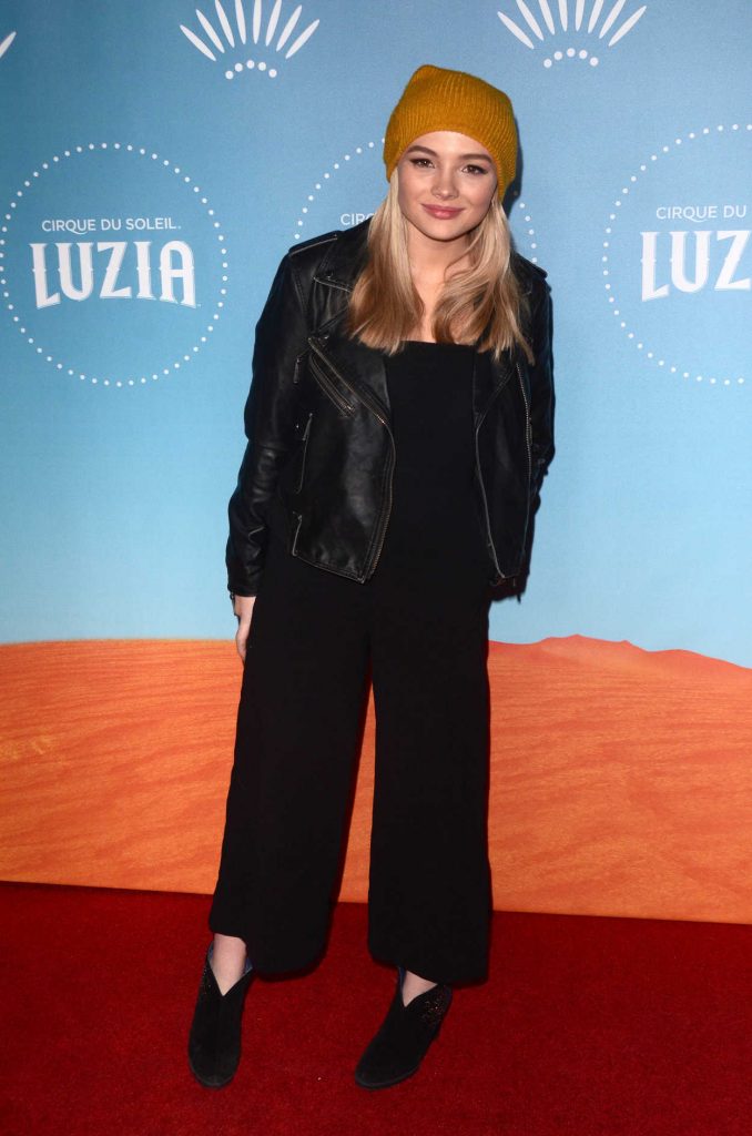 Natalie Alyn Lind at the Cirque du Soleil Presents the Los Angeles Premiere Event of Luzia at Dodger Stadium in LA 12/12/2017-3