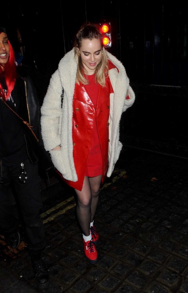 Suki Waterhouse at FreePeriods March to 10 Downing Street in London 12/20/2017-4