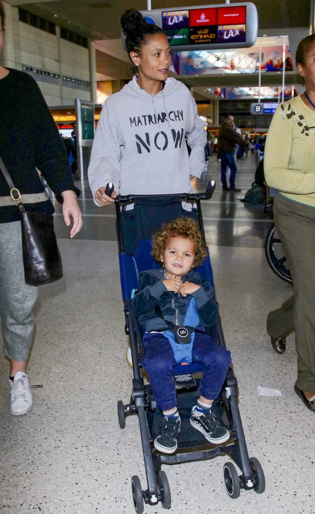 Thandie Newton Was Spotted with Her Son at LAX Airport in LA 12/22/2017-4