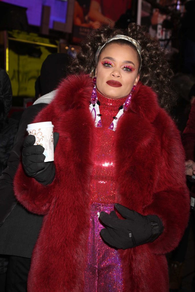 Andra Day at the 2018 New Year's Eve Celebration in Times Square in NYC 12/31/2017-4