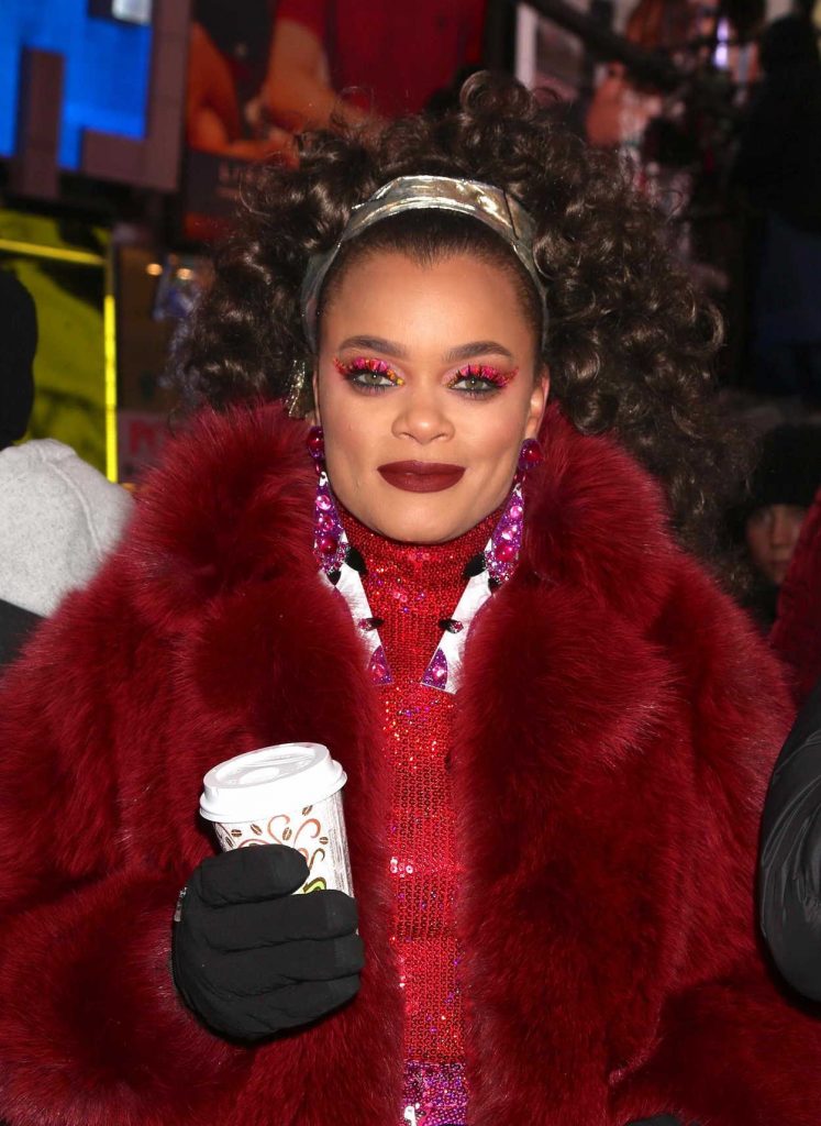 Andra Day at the 2018 New Year's Eve Celebration in Times Square in NYC 12/31/2017-5