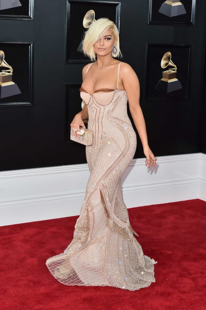 Bebe Rexha at the 60th Annual Grammy Awards at Madison Square Garden in New York City 01/28/2018-3