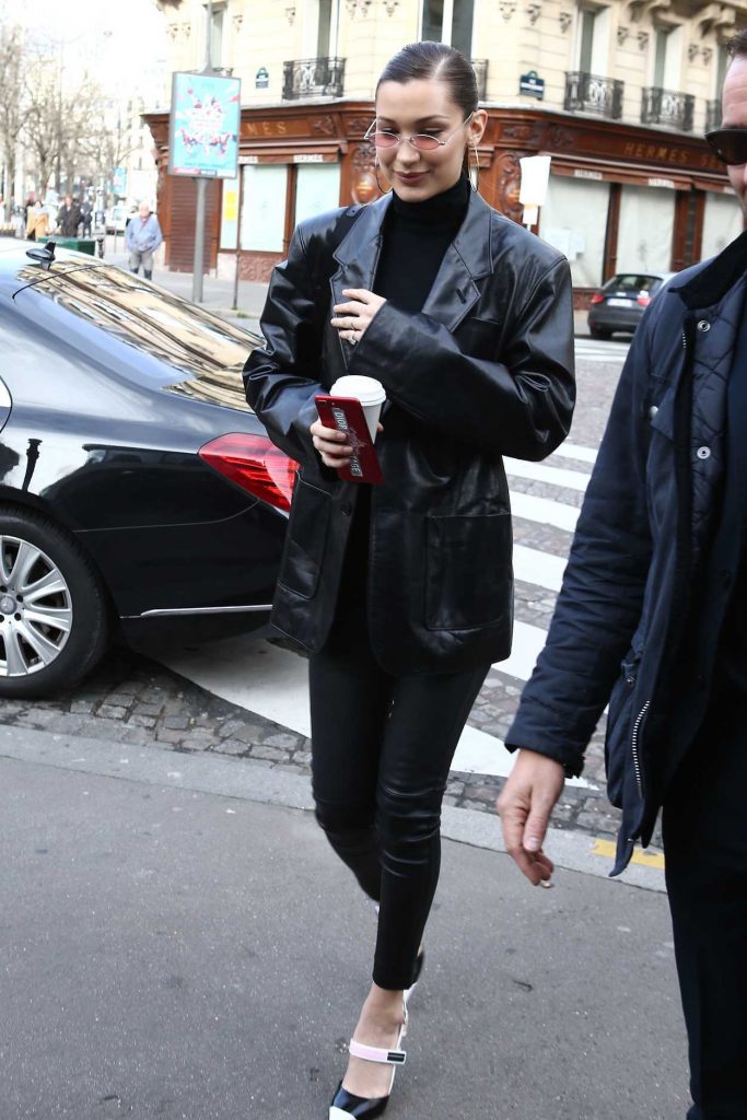 Bella Hadid Leaves Her Hotel in Paris 01/24/2018-3