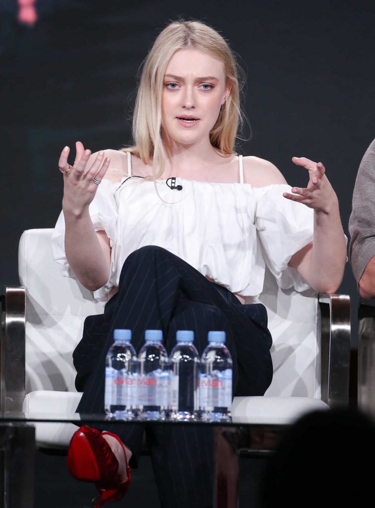 Dakota Fanning at The Alienist TV Show Panel During TCA Winter Press Tour in Los Angeles 01/11/2018-4