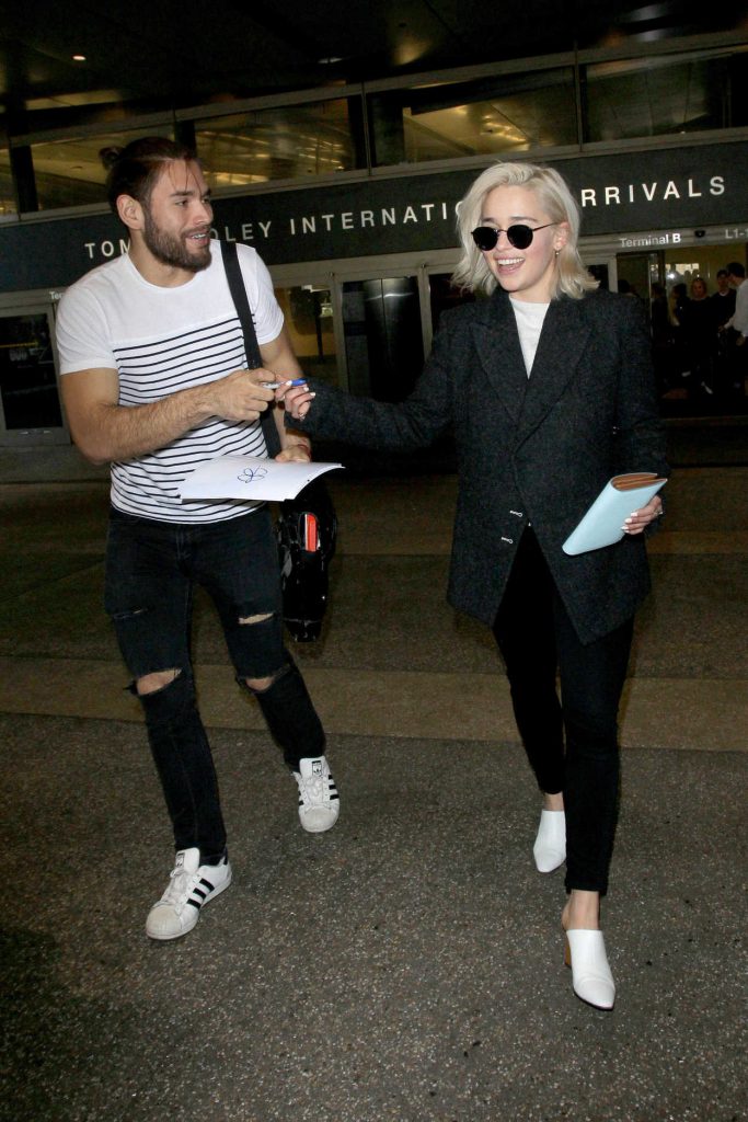 Emilia Clarke Was Spotted at LAX Airport in LA 01/02/2017-5