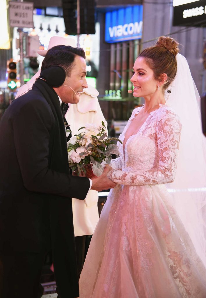 Maria Menounos Gets Married on Live TV on New Year's Eve in New York City 12/31/2017-5