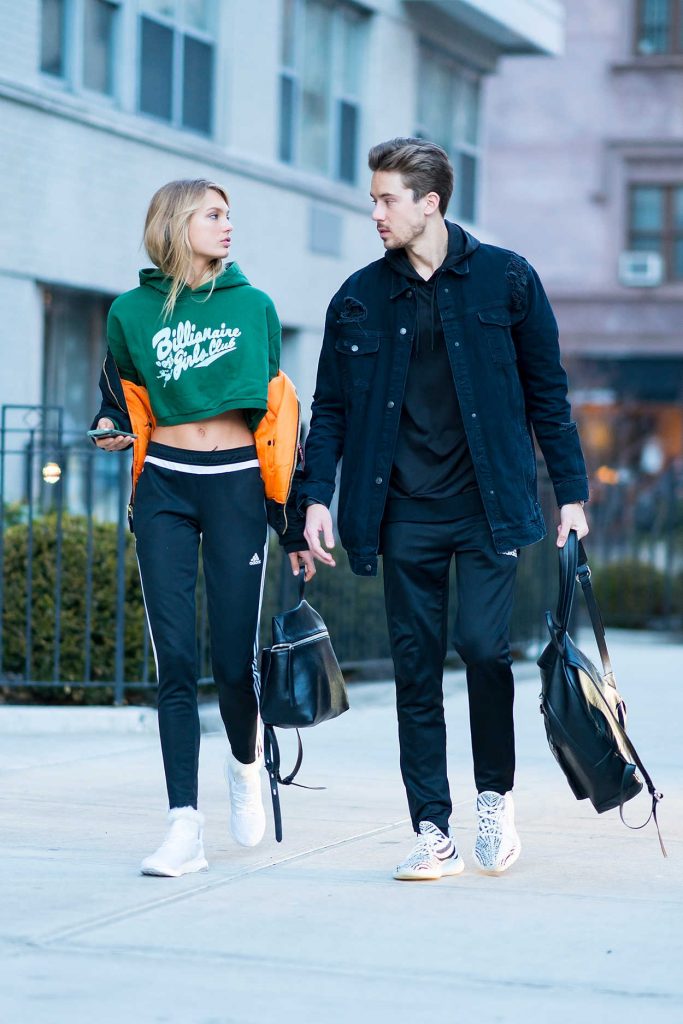 Romee Strijd Was Spotted Out in Washington Square Park with Laurens van Leeuwen in NYC 01/15/2018-3